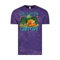 Cloud Purple life is better by the camp fire Vintage Tee - MaliasSmallBusiness