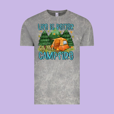 Life Is Better By The Camp Fire Vintage Tee Designed By Maliassmallbusiness