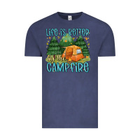 Vintage Denim life is better by the camp fire Vintage Tee - MaliasSmallBusiness