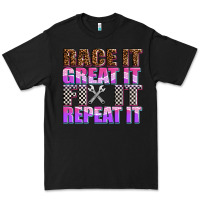 Black race ıt great ıt fıx ıt repeat ıt Premium Tee - AdoDesignShop