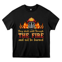 Black the fire with firefighter air mask Heavy Core Tee - HRA Design Shop