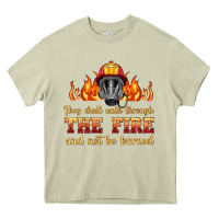 Mossy the fire with firefighter air mask Heavy Core Tee - HRA Design Shop
