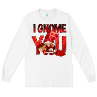 White i gnome you with roses Long Sleeve Tee - NancyCooperArtShop