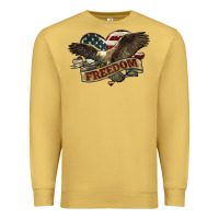 Antique Gold Freedom America Eagle 4th of july Premium Sweatshirt - HowdyJamesFarm
