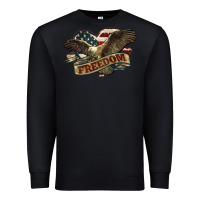Black Freedom America Eagle 4th of july Premium Sweatshirt - HowdyJamesFarm