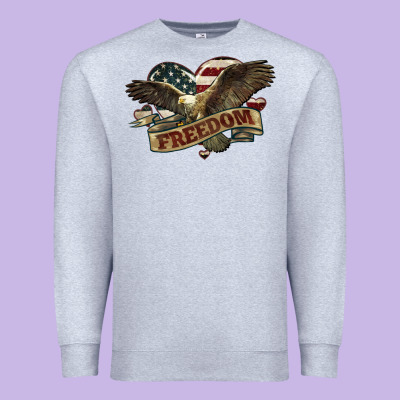 Freedom America Eagle 4th Of July Premium Sweatshirt Designed By Howdyjamesfarm
