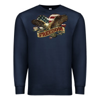 Navy Freedom America Eagle 4th of july Premium Sweatshirt - HowdyJamesFarm