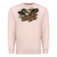 Pale Pink Freedom America Eagle 4th of july Premium Sweatshirt - HowdyJamesFarm