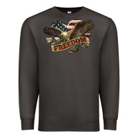 Smoke Freedom America Eagle 4th of july Premium Sweatshirt - HowdyJamesFarm