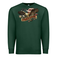 Sports Green Freedom America Eagle 4th of july Premium Sweatshirt - HowdyJamesFarm