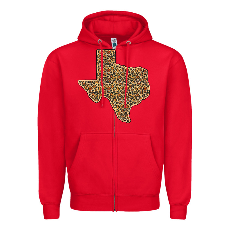 Western Texas Map Leopard Pattern Zipper Hoodie by Bettercallsaul | Teevron