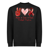 Black Peace love cure Multiple Myeloma Heavyweight Sweatshirt - NancyCooperArtShop