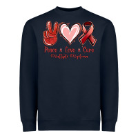Peace Love Cure Multiple Myeloma Heavyweight Sweatshirt | Teevron
