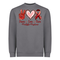 Storm Peace love cure Multiple Myeloma Heavyweight Sweatshirt - NancyCooperArtShop