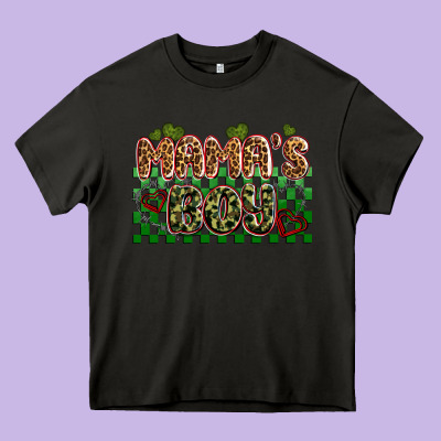 Valentines Day Mama's Boy Olivia Heavy Core Tee Designed By Oliviacreatesart