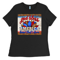Black god bless america land that i love Ladies Tee - HRA Design Shop