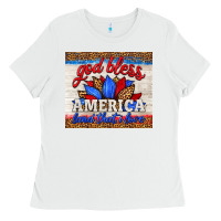 God Bless America Land That I Love Ladies Tee | Teevron