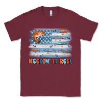 Burgundy fishing lure flag keepin' it reel Classic Tee - MaliasSmallBusiness