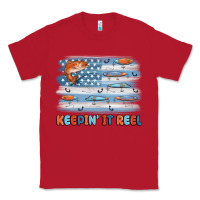 Red fishing lure flag keepin' it reel Classic Tee - MaliasSmallBusiness