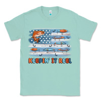 Seafoam fishing lure flag keepin' it reel Classic Tee - MaliasSmallBusiness