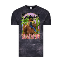 Cloud Black cowgirl summer Vintage Tee - MaliasSmallBusiness