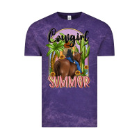 Cloud Purple cowgirl summer Vintage Tee - MaliasSmallBusiness