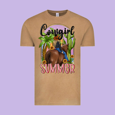 Cowgirl Summer Vintage Tee Designed By Maliassmallbusiness