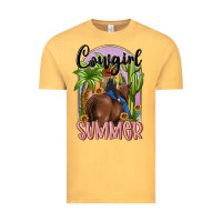 Vintage Mustard cowgirl summer Vintage Tee - MaliasSmallBusiness
