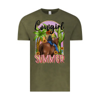 Vintage Olive cowgirl summer Vintage Tee - MaliasSmallBusiness