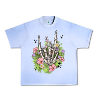 Grape Ice skeleton flowers Urban Heavy Tee - MaliasSmallBusiness