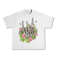 Lunar Rock skeleton flowers Urban Heavy Tee - MaliasSmallBusiness