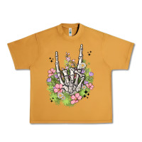 Peanut Butter skeleton flowers Urban Heavy Tee - MaliasSmallBusiness