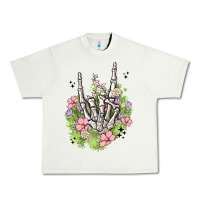 Pistachio skeleton flowers Urban Heavy Tee - MaliasSmallBusiness