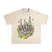 Sandshell skeleton flowers Urban Heavy Tee - MaliasSmallBusiness