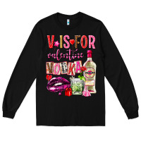 Black v is for vodka Long Sleeve Tee - NancyCooperArtShop
