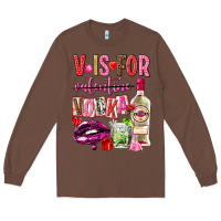 Chestnut v is for vodka Long Sleeve Tee - NancyCooperArtShop