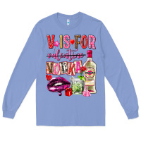 Colony Blue v is for vodka Long Sleeve Tee - NancyCooperArtShop