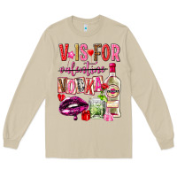 Mushroom v is for vodka Long Sleeve Tee - NancyCooperArtShop
