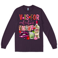 Plum v is for vodka Long Sleeve Tee - NancyCooperArtShop