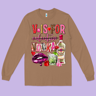 V Is For Vodka Long Sleeve Tee Designed By Nancycooperartshop