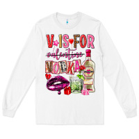 White v is for vodka Long Sleeve Tee - NancyCooperArtShop