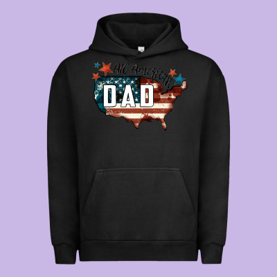 All American Dad Urban Hoodie Designed By Fadigitalartstudio