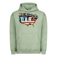Pigment Oil Green All american dad Urban Hoodie - FaDigitalArtStudio