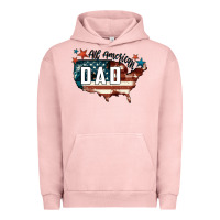 Pigment Salmon All american dad Urban Hoodie - FaDigitalArtStudio