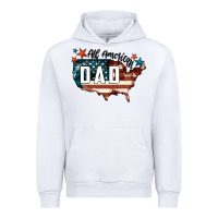 White All american dad Urban Hoodie - FaDigitalArtStudio