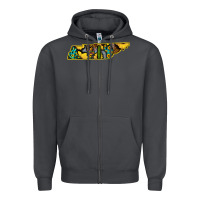 Smoke Western Tenessee Map Sunflower Pattern Zipper Hoodie - Bettercallsaul