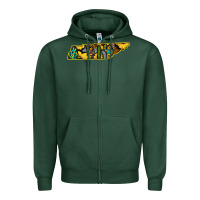 Sports Green Western Tenessee Map Sunflower Pattern Zipper Hoodie - Bettercallsaul