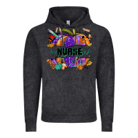 Vintage Black halloween nurse pumpkin Vintage Hoodie - NancyCooperArtShop