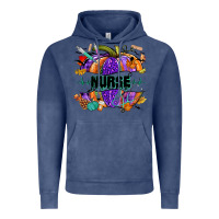 Vintage Denim halloween nurse pumpkin Vintage Hoodie - NancyCooperArtShop