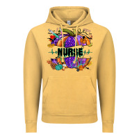 Vintage Mustard halloween nurse pumpkin Vintage Hoodie - NancyCooperArtShop